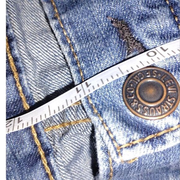 Levis 527 Jeans Sz 34/30 Boot Leg High Rise Faded Weathered Women Men - Picture 11 of 14